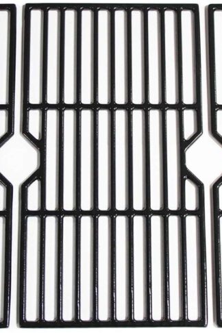 Hongso 16 7/8" Polished Porcelain Coated Cast Iron Gas Grill Grates Replacement for Charbroil 463436213, 463436214, 463436215, 463420508, 463420509, 463440109, 463441312, 463441514 Grills, PCH763