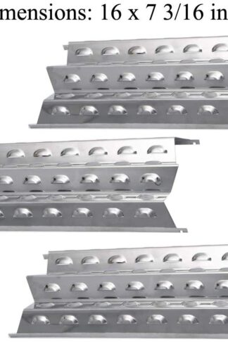 GasSaf Grill Heat Plates Stainless Steel Heat Shield Vaporizor Bar Replacement for Perfect Flame 3019L, 3019-L, 3019LNG, 3019-LNG From (16'' × 7 3/16'') (3-Pack)
