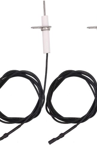Meter Star 2Pc 38" Ignitor Wire & Ceramic Electrode Assembly Replacement, Ignition Electrode Can DIY Bending for Gas Burner Ceramic Spark Plug Ignition Electrode Replacement