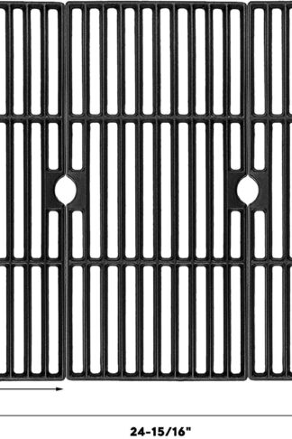 Uniflasy Cast Iron Cooking Grid Grates for Charbroil Advantage 463343015, 463344015, 463344116, Kenmore, Broil King and Others Gas Grill Models, G467-0002-W1, 16 15/16 Inches, Set of 3