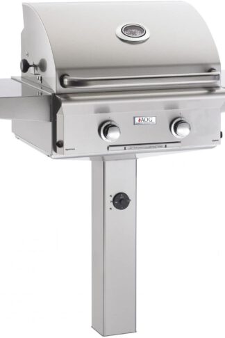 AOG American Outdoor Grill 24PGL-00SP L-Series 24 Inch Propane Gas Grill On In-Ground Post