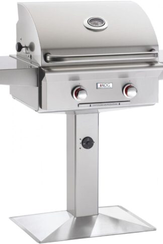 AOG American Outdoor Grill 24PPT-00SP T-Series 24 Inch Propane Gas Grill On Pedestal