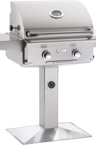 AOG American Outdoor Grill L-Series 24-Inch 2-Burner Propane Gas Grill On Pedestal - 24PPL-00SP