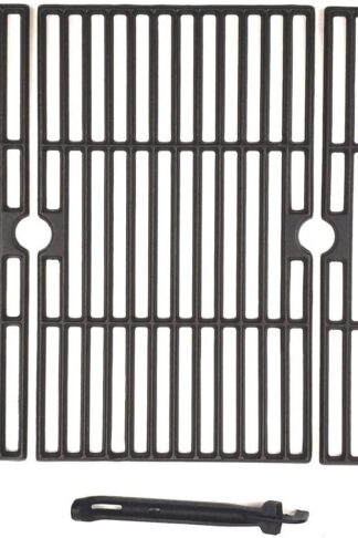 BBQSTAR BBQ Grill Grate 16-1/4-inch Matte Cast-Iron Cooking Grate Replacement with Grill Grate Lifter for Backyard Uniflame Dyna-Glo Grill Chef Better Homes & Gardens 3-Pack
