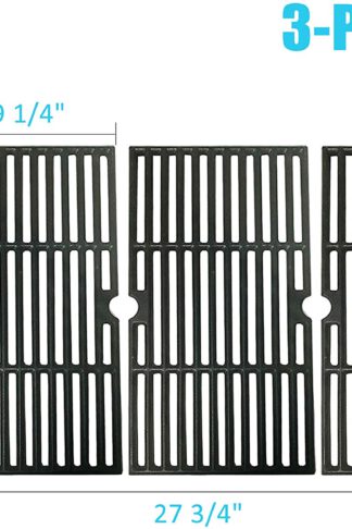 BBQration Matte Cast Iron Cooking Grid Replacement for Gas Grill Models Kenmore 146.16132110 and Kenmore 146.16133110 Set of 3