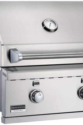 Broilmaster BSG343N 34-in Built-in Natural Gas Grill with 3 Burners, Work Lights, Rear IR Burner and LED Controls