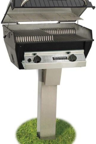 Broilmaster R3BN Infrared Combination Natural Gas Grill On Stainless Steel In-Ground Post