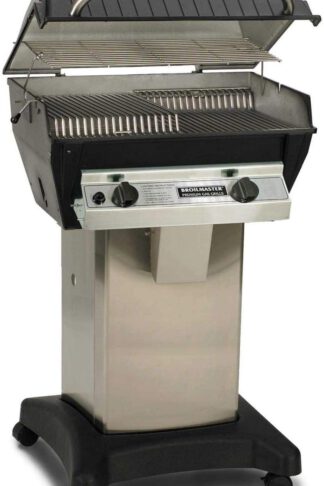 Broilmaster R3N Infrared Natural Gas Grill On Stainless Steel Cart
