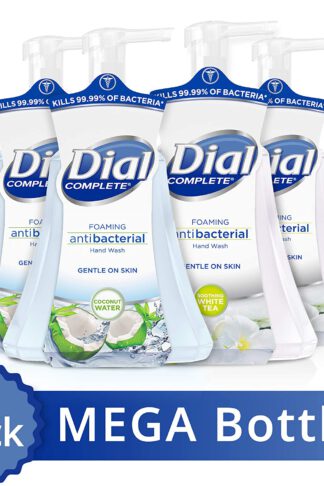 Dial Complete Antibacterial Foaming Hand Wash, Coconut Water/Soothing White Tea, 15 oz (Pack of 4)