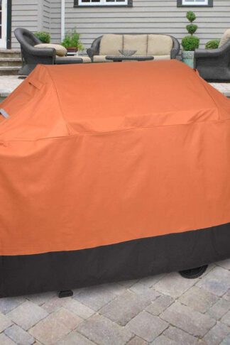 Griller's Guard Waterproof BBQ Grill Cover for Heavy Duty Outdoor Use - Cover Your Barbecue Grill Year Round - Winter Summer - Complete Protection 42" x 58" x 24" (Orange)