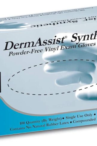 High Quality ONE Box of 100 DermAssist Vinyl Exam Gloves (Latex Free, 100/bx) Medium Size Gloves - Fast and Free Shipping by Derm