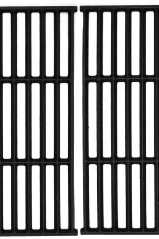 Hongso 17 1/4 Inch Matte Cast Iron Grates Cooking Grid Replacement Parts for Aussie 6703C8FKK1, 6804S8-S11, Brinkmann 810-9490-F, Nexgrill 720-0649, Member Mark Gas Grill, 2-Pack (PCD252)