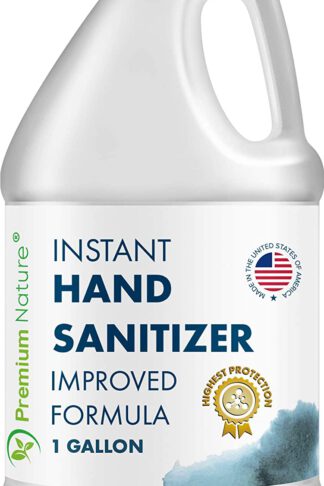 Instant Hand Sanitize Gel - Value Size Advanced Natural Hand Sanitize Cleaner Portable Aloe Vera Moisturizer Packaging May Vary (1 Gallon) by Premium Nature