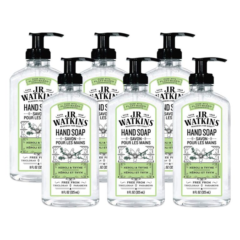 JR Watkins Gel Hand Soap, Neroli and Thyme, 6 Pack, Scented Liquid Hand