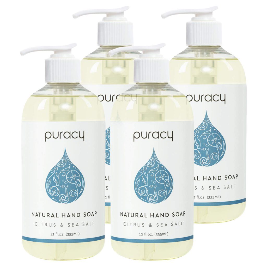 Puracy Natural Liquid Hand Soap, Citrus and Sea Salt, SulfateFree Gel