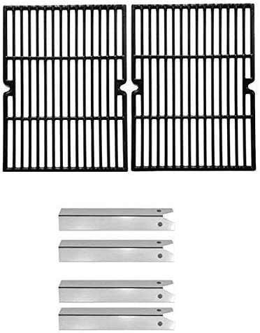 Replacement Kit for Uniflame Pinehurst GBC750W BBQ Gas Grill Includes 4 Stainless Steel Heat Plates and Cast Cooking Grids