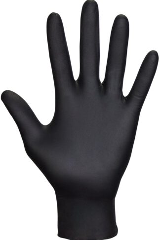 SAS Safety 66518 Raven Powder-Free Disposable Black Nitrile 6 Mil Gloves, Large, 100 Gloves by Weight by SAS Safety