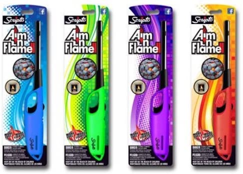 Scripto Aim 'N Flame Multi-Purpose Lighters, 4 Pack