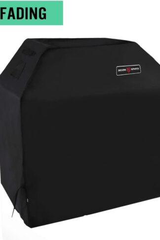 Seven Sparta Grill Cover 64 Inch BBQ Cover Heavy Duty Waterproof Gas Grill Cover for Jenn Air, Nexgrill, Brinkmann, Weber, Holland, Kenmore Grill