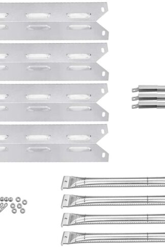 Uniflasy Grill Replacement Kit for Kenmore 146.34611410, 146.23678310, 146.10016510, 146.16197210, 146.16132110, 146.34461410, 146.16142210, 146.23679310, Grill Burner Tube, Heat Plate, Crossover
