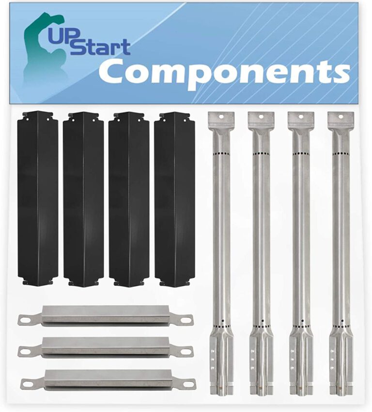 4 BBQ Gas Grill Tube Burner & 4 Heat Shield Plate Tent & 3 Crossover