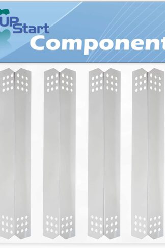 4-Pack BBQ Grill Heat Shield Plate Tent Replacement Parts for Jenn Air 720-0720 - Old - Compatible Barbeque Stainless Steel Flame Tamer, Flavorizer Bar, Vaporizer Bar, Burner Cover 16 1/8"