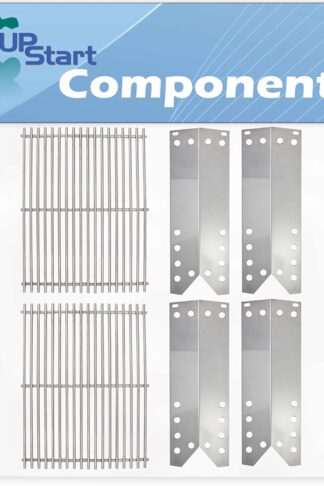 BBQ Grill Cooking Grates & Heat Shield Plate Tent Replacement Parts for Kenmore 122.16641901 - Compatible Barbeque Stainless Steel Grid & Flame Tamer, Guard, Deflector, Flavorizer Bar, Vaporizer Bar