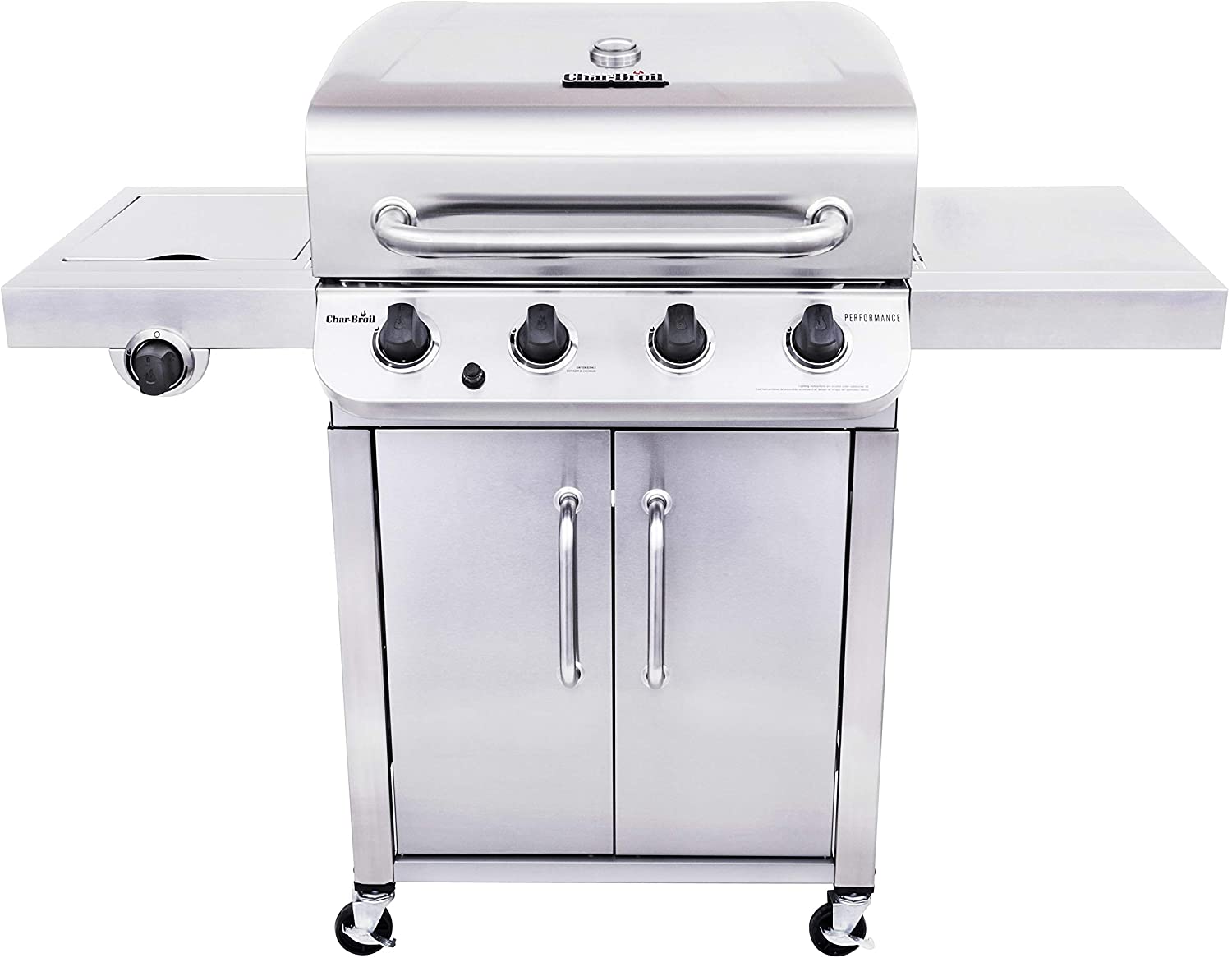 Char-Broil 463375919 Performance Stainless Steel 4-Burner Cabinet Style Char Broil 4 Burner Stainless Steel Gas Grill