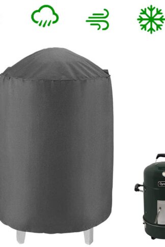Dome Smoker Cover Heavy Duty Waterproof Barrel Cover, 30Dx36H, Bullet Smokers Cover,Vertical Water Smoker Cover, Kettle Grill Cover, Outdoor BBQ Cover, All Weather Protection for Weber, Char-Broil and More