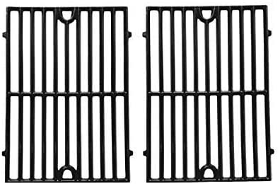 Gloss Cast Iron Replacement Cooking Grid for Kenmore, Hamilton Beach 84131, 84131C, Vermont Castings CF9030, Grand Cafe GC1000 and Ellipse 2000LP Gas Grill Models, Set of 2