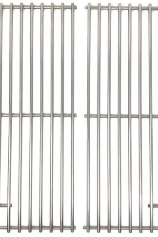 SKEMIX Stainless Steel Replacement Cooking Grid for Select Gas Grill Models by Jenn-Air, Perfect Glo, Glen Canyon, Permasteel, Nexgrill and Others, Set of 2