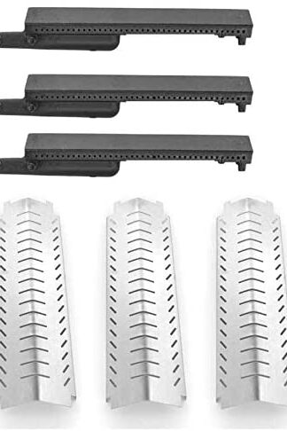 Grill Parts Gallery Replacement Kit for Costco 463230703, 463241205, 463242304, 464246004, Charbroil 461230403, Thermos & Front Avenue 466242404 Includes 3 Heat Shields and 3 Cast Iron Burners