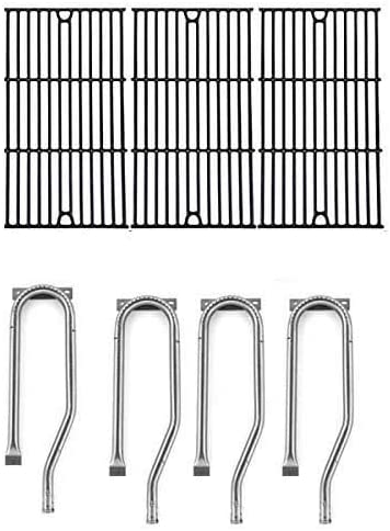 Repair Kit for Jenn Air 720-0337, 7200337, 720 0337 BBQ Gas Grill Includes 4 Stainless Burner and Porcelain Cooking Grates