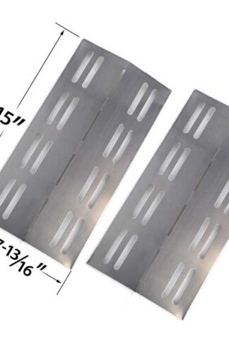 2 PACK REPLACEMENT STAINLESS STEEL HEAT PLATE FOR MEMBERS MARK REGAL04CLP, BARBEQUES GALORE 3BENDLP, CHARBROIL 463742111, GRAND HALL REGAL04CLP, PATIO CHEF AND GRILL CHEF GAS GRILL MODELS
