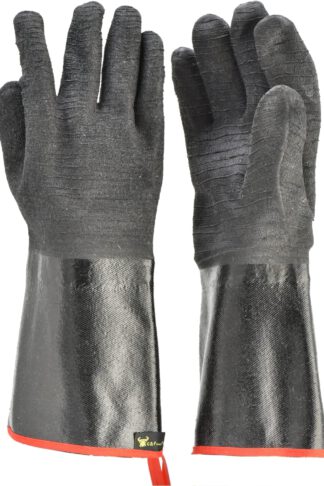 G & F Products 8119-13Inch Cooking Gloves Food Safe No BPA Insulated Waterproof, Oil Proof Heat Resistant BBQ, Smoker, Grill, and Outdoor Neoprene Material, 13 Inch Long, Black