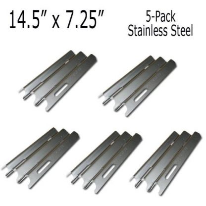 90081 5-PACK Stainless Steel Heat Plate Replacement for Vermont Castings and Jenn-Air Gas Grill Models