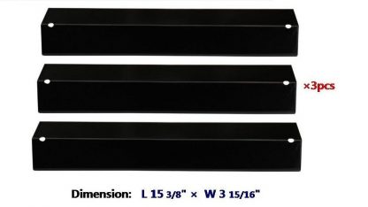 92311(3-pack) Porcelain Steel Heat Plate for Aussie, Brinkmann, Uniflame, Charmglow, Grill King, Lowes Model Grills