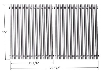 BBQ funland GS521 Aftermarket Stainless Steel Rod Cooking Grid/Cooking Grates Replacement for Weber 7521, Lowes Model Grills and Others, Set of 2