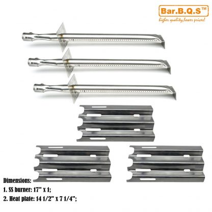 Bar.B.Q.S Replacement Vermont Castings Gas Grill Stainless Steel Burner and Heat Plate-3pack