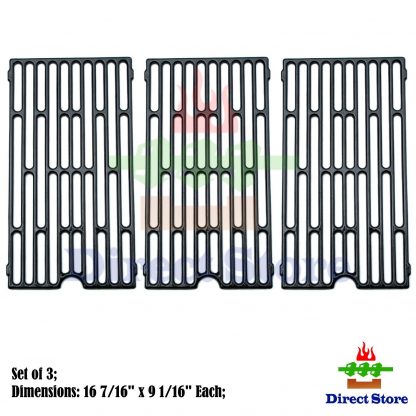 Direct store Parts DC105 (3-pack) Porcelain Cast Iron Cooking grid Replacement Vermont Castings, Chargriller, Jenn Air Gas Grill (3)