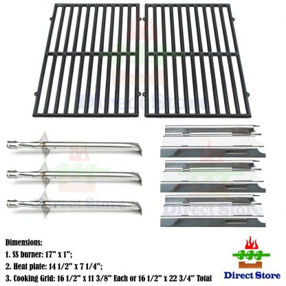Direct store Parts Kit DG123 Replacement Vermont Castings CF9030 Gas Grill Burners,Heat Plates,Cooking Grid