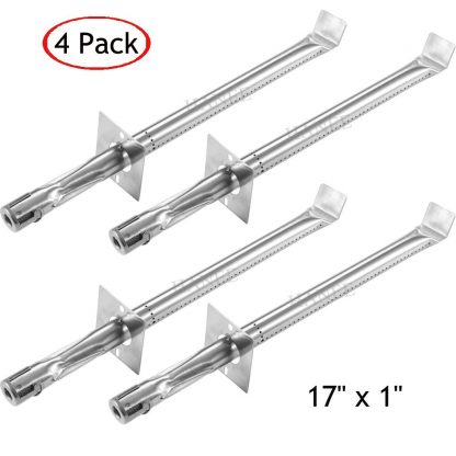 HANEE KB831 Stainless Steel BBQ Grill Pipe Tube Burner Replacement Parts for Vermont Castings CF9030, CF9080, VM400XBP, VM450SSP and Jenn Air JA460, JA461, JA580 Gas Grill Models, 17 inch, Set of 4