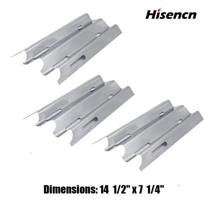 Hisencn BBQ 90081 (3-pack) Stainless Steel Heavy Duty Heat Plate/Shield Replacement Parts for Select Vermont Castings VM 400 Vermont Castings and Jenn-Air JA460 Jenn Aire JA580 Jenn Aire Great Outdoor