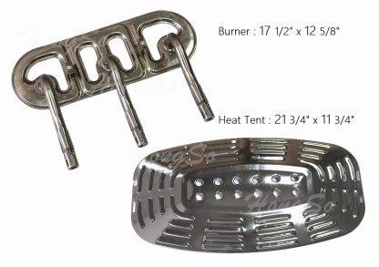 Hongso Uniflame GBC621CR-C,GBC730E-C,GBC730W Gas Grill Repair Kit Replacement Grill Heat Plate and Burner (SBG303, PPG331)