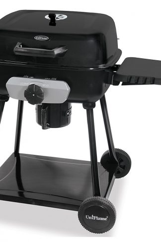 Uniflame Deluxe 38-inch Best Outdoor Charcoal Grill with a Patented Adjustable Grid and Wheels for Easy Portability (Made in USA)