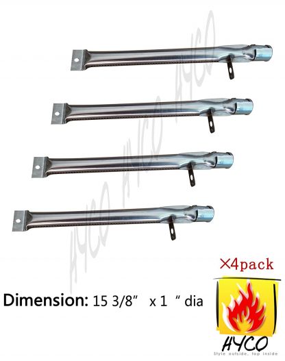 Vicool Universal BBQ Gas Grill Replacement Straight Stainless Steel Pipe Tube Burner for BBQ Pro, Kenmore Sears, K Mart Part, Members Mark Part, Outdoor Gourmet, Lowes Model Grills, hyB623 4-pack