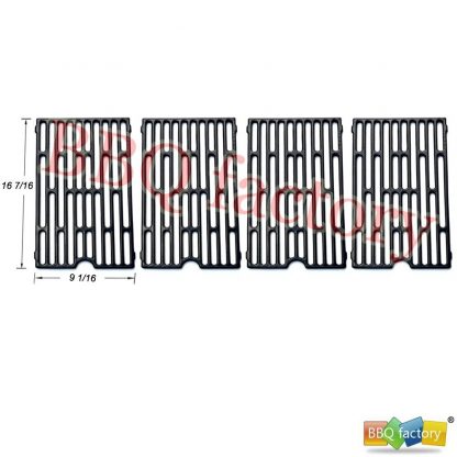 bbq factory Replacement Cast Iron Cooking Grid Porcelain coated (4-pack) for Select Gas Grill Models By Chargriller,Jenn-air, Vermont Castings Gas Grill and Others