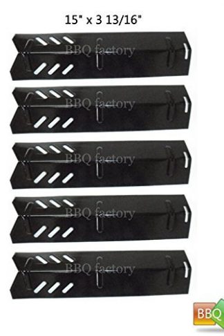 bbq factory® Replacement Porcelain Steel BBQ Gas Grill Heat Plate / Heat Shield JPX591 (5-pack) Select Gas Grill Models By Uniflame Models: GBC1059WB, GBC1059WB-C, GBC1059WE-C, GBC1069WB-C, GBC1143W-C Gas Grill , and Others