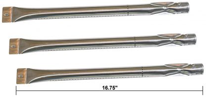(3 pack) Stainless Steel Burner Replacement for Select Kenmore and Master Forge Gas Grill Models
