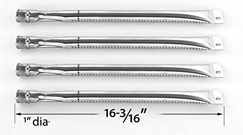 4 Pack Replacement Grill Burner for Brinkmann 810-1575-W, 810-1750-S, 810-1751-S, 810-3551-0, 810-3885-S, 810-6345-0 & Charmglow 810-7450-s, 810-8532-F, 810-8550-F, 810-8550-S Gas Models